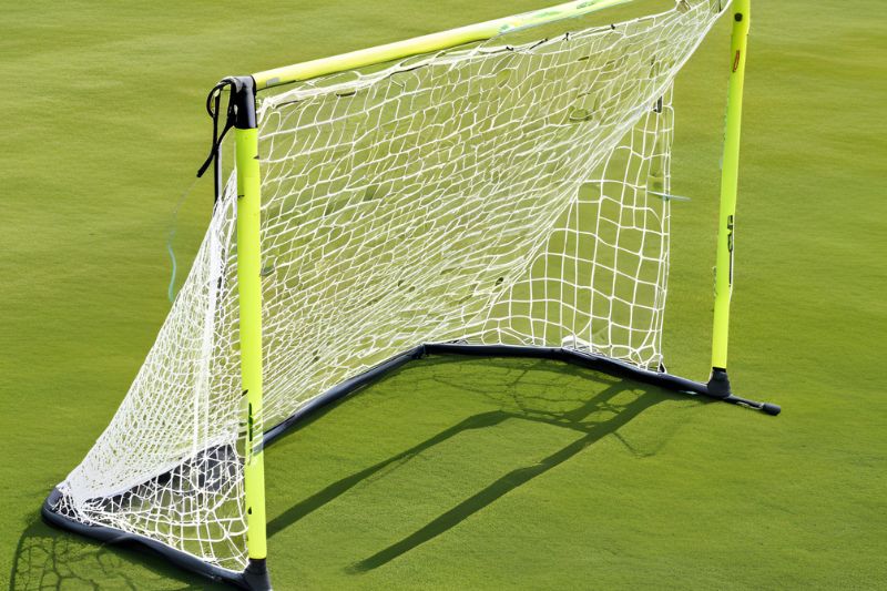 Portable goal set up on a 2026 school asto-turf pitch